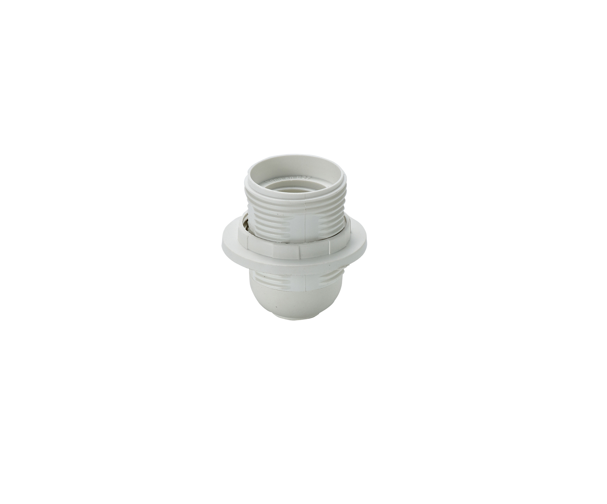 D0487  Additions E27 Lampholder With Shade Ring White